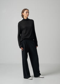 26 OMARI BOTTLE NECK TOP / CASHMERE SILK SHEER JERSEY - C15
