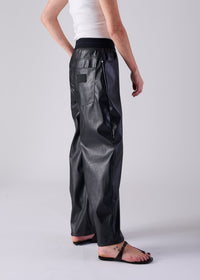 27 NOEL BARREL TROUSERS / VEGAN LEATHER - C14