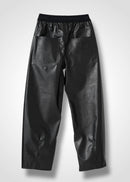 27 NOEL BARREL TROUSERS / VEGAN LEATHER - C14