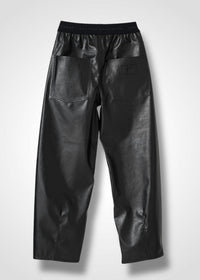 27 NOEL BARREL TROUSERS / VEGAN LEATHER - C14