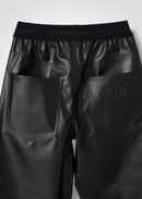 27 NOEL BARREL TROUSERS / VEGAN LEATHER - C14