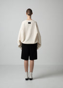 28 LEILA WIDE CUFF SWEATSHIRT / COTTON WOOL BRUSHED TERRY - C15