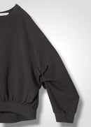 28 LEILA WIDE CUFF SWEATSHIRT / COTTON WOOL BRUSHED TERRY - C15