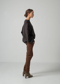 28 LEILA WIDE CUFF SWEATSHIRT / COTTON WOOL BRUSHED TERRY - C15