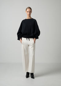28 LEILA WIDE CUFF SWEATSHIRT / COTTON WOOL BRUSHED TERRY - C15