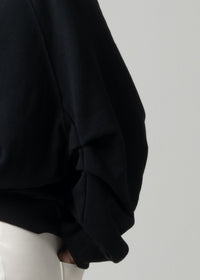 28 LEILA WIDE CUFF SWEATSHIRT / COTTON WOOL BRUSHED TERRY - C15