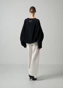 28 LEILA WIDE CUFF SWEATSHIRT / COTTON WOOL BRUSHED TERRY - C15