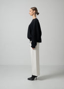 28 LEILA WIDE CUFF SWEATSHIRT / COTTON WOOL BRUSHED TERRY - C15