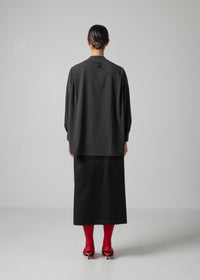29 OLGA BAND COLLAR SHIRT / LUX TWILL STRETCH - C15