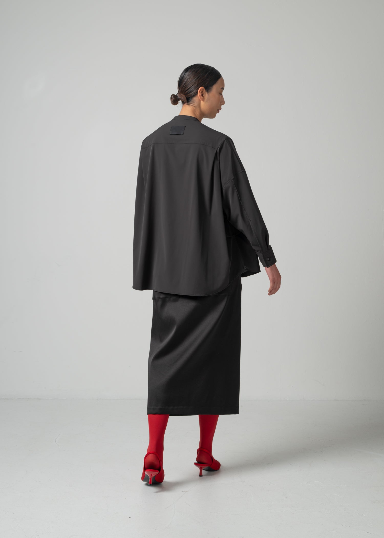 29 OLGA BAND COLLAR SHIRT / LUX TWILL STRETCH - C15