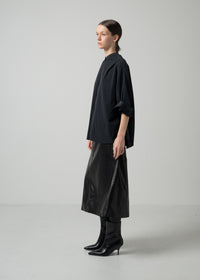 29 OLGA BAND COLLAR SHIRT / LUX TWILL STRETCH - C15