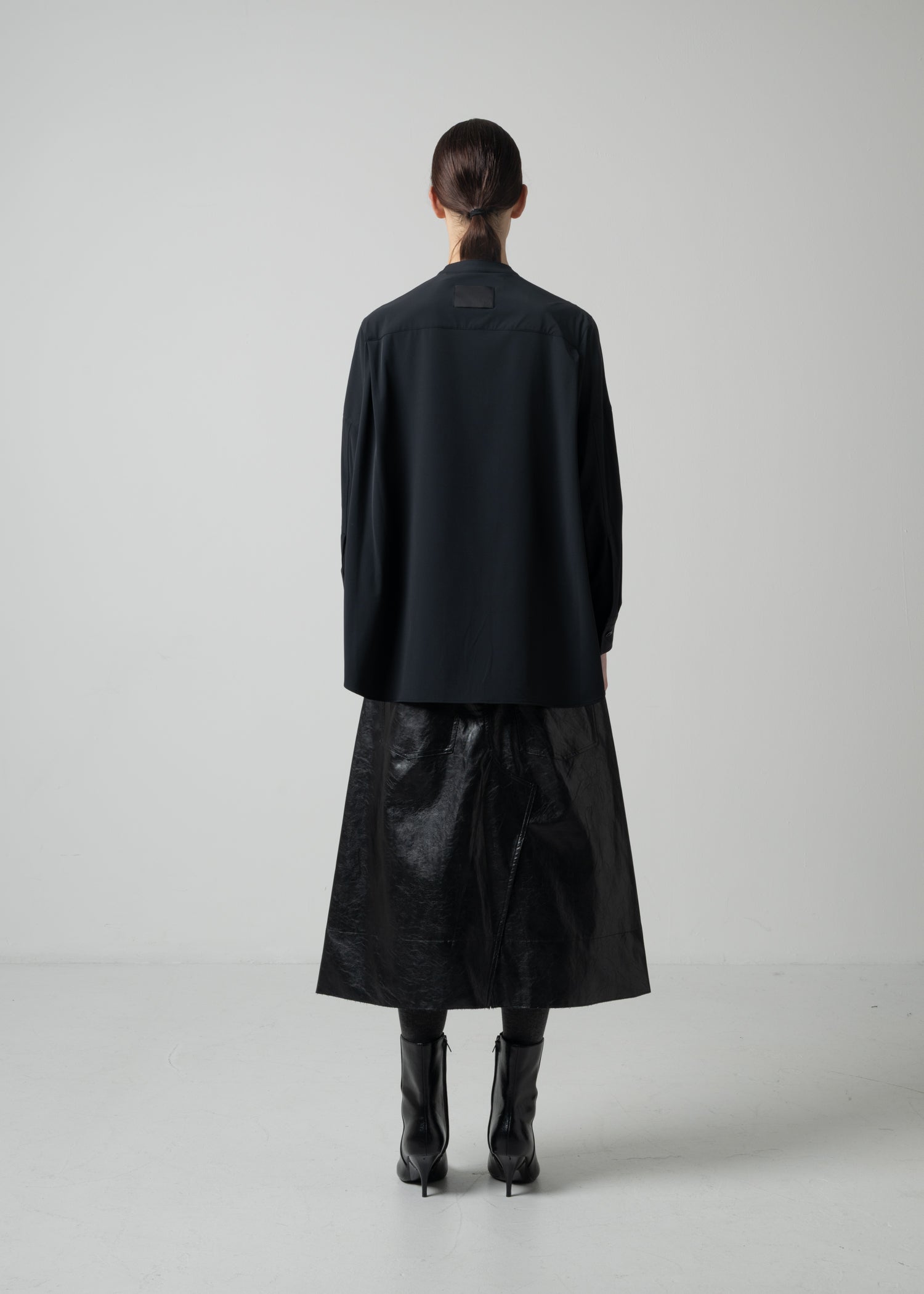 29 OLGA BAND COLLAR SHIRT / LUX TWILL STRETCH - C15