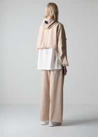 over sized, hooded parka, peach colour, one size , cogthebigsmoke , minimalist,  made in Japan, sustainable fashion, modern basics, quiet luxury