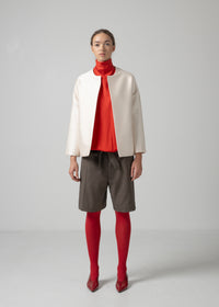 02 NATALY BALLOON JACKET / DUCHESS SATIN STRETCH - C15