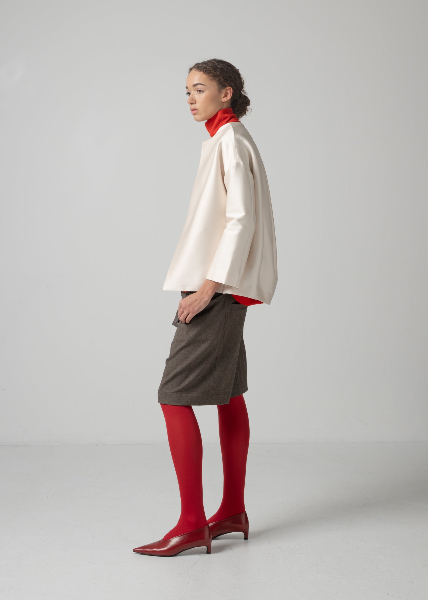 02 NATALY BALLOON JACKET / DUCHESS SATIN STRETCH - C15