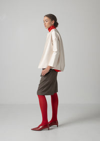 02 NATALY BALLOON JACKET / DUCHESS SATIN STRETCH - C15