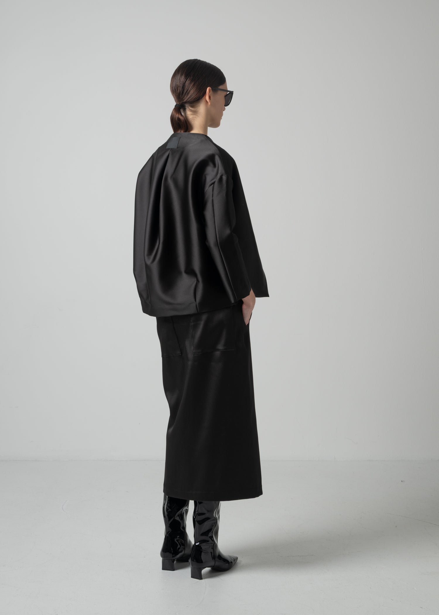 02 NATALY BALLOON JACKET / DUCHESS SATIN STRETCH - C15