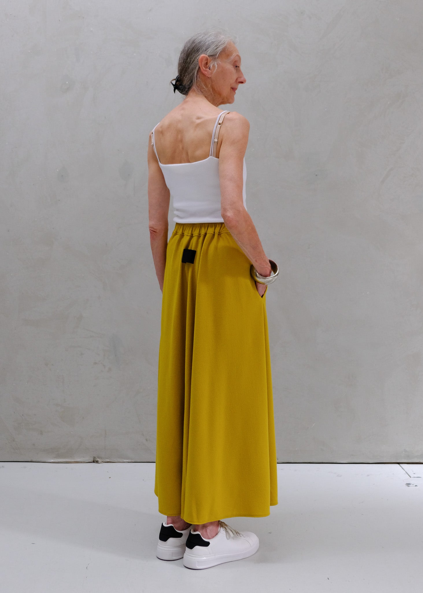 Jersey skirt outlet mustard