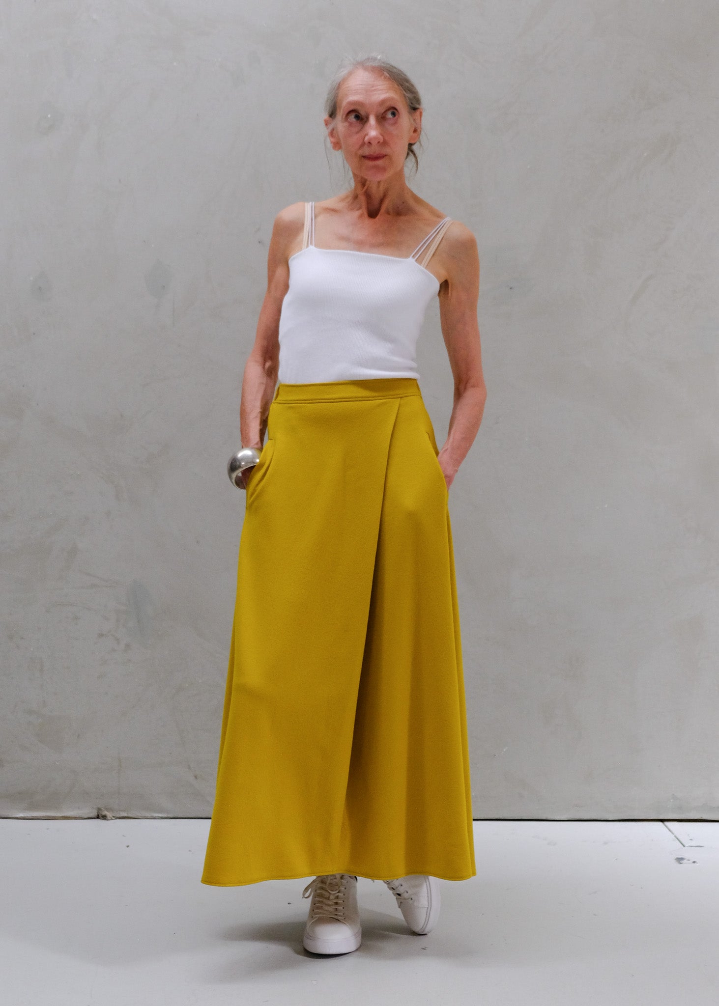 Mustard clearance jersey skirt