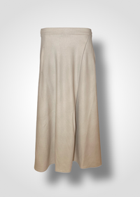 HALO SEMI-FLARE SKIRT / WOOL MILLED JERSEY - C9