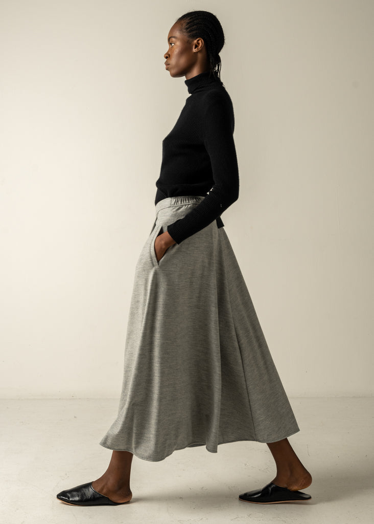 【UNION LAUNCH 】WOOL Over All Flare Skirt