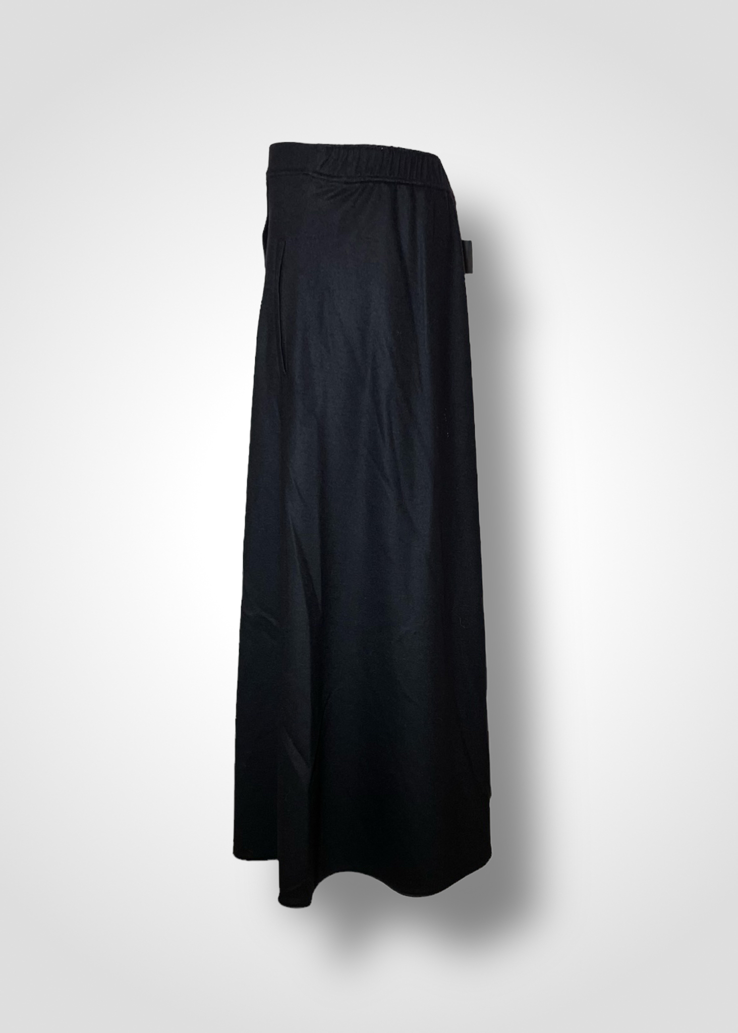 Black wool flare sales skirt