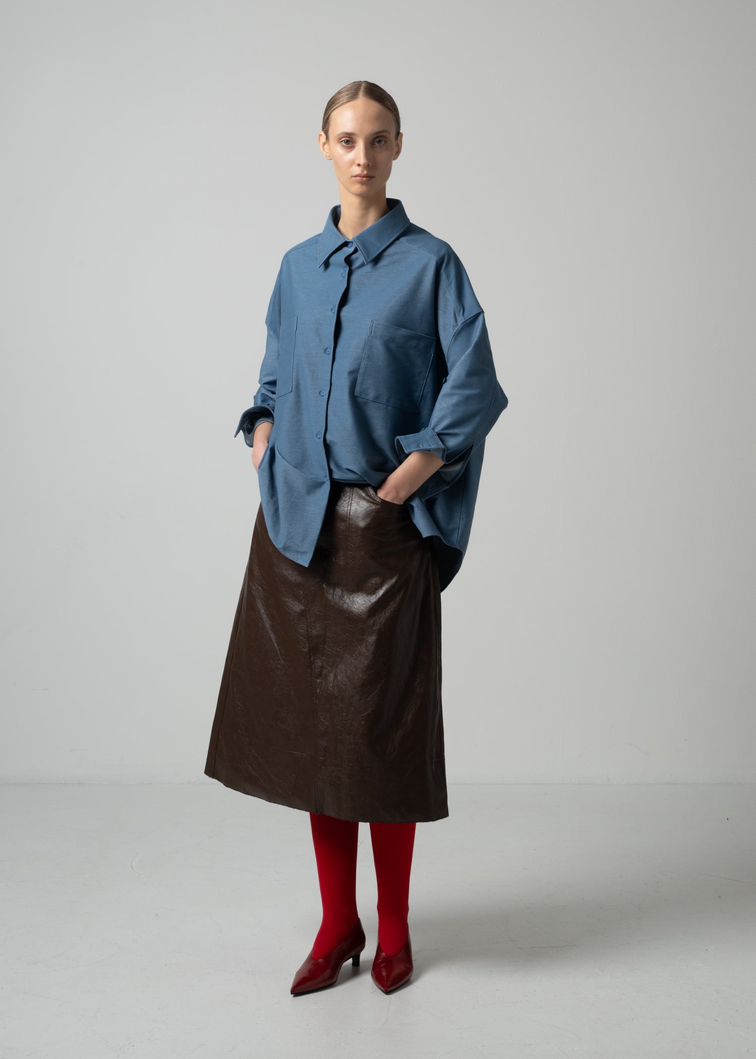 31 OAKLIE SHIRT / HYPER DENIM JERSEY LIGHT - C15