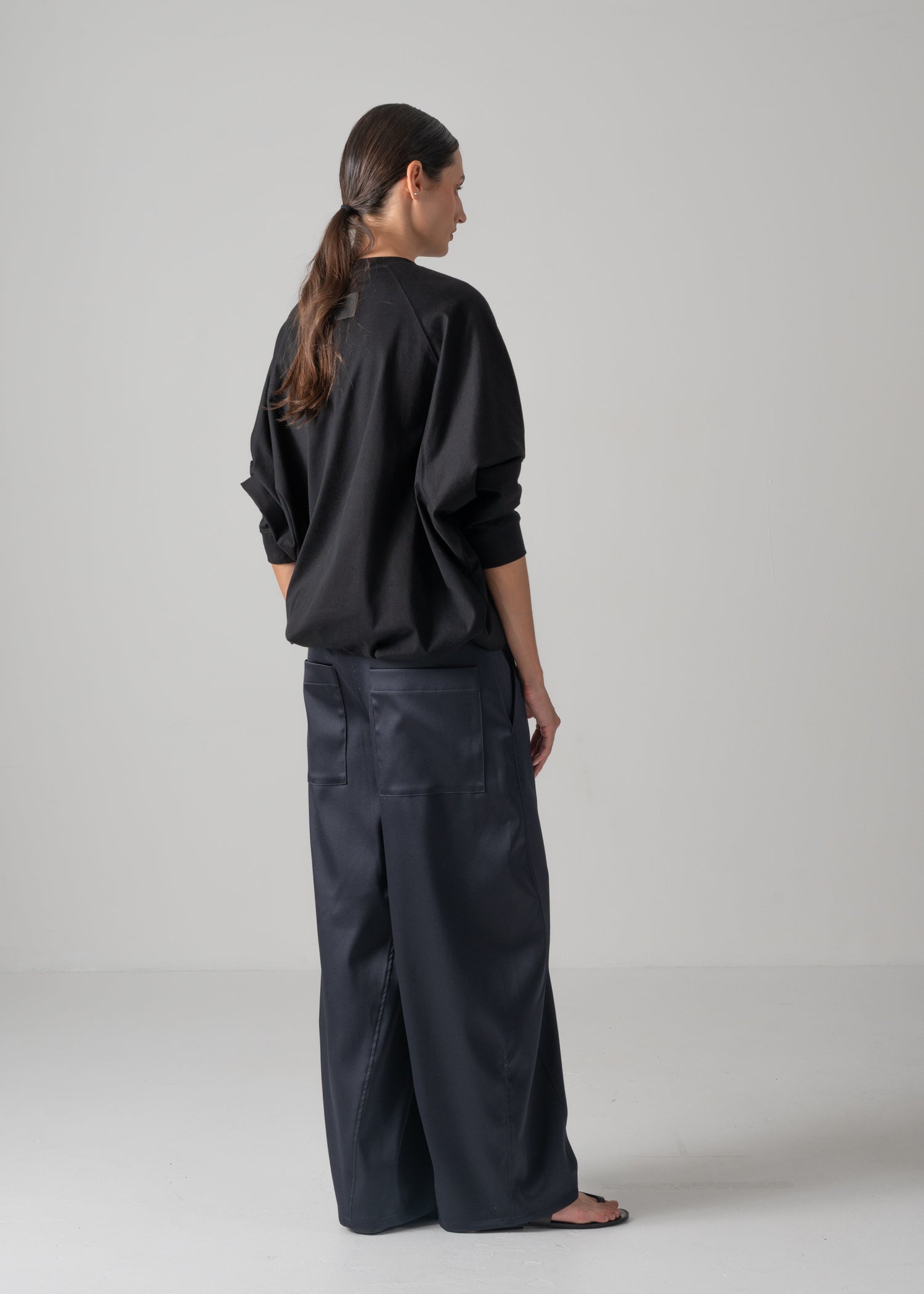 NINA LONG T, ロングスリーブクルーネックTシャツ, Made in Japan