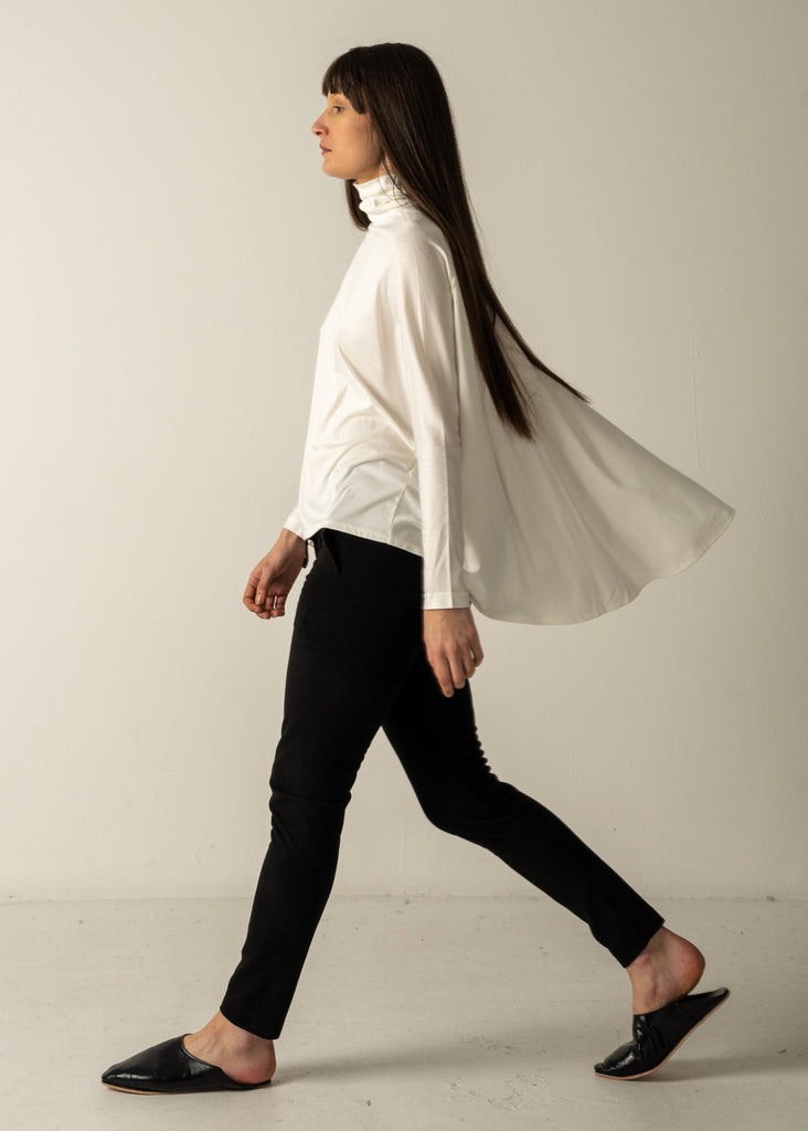 ELYSE FLAIR HIGH NECK TOP / RAYON PREMIUM ORGANIC COTTON INTERLOCK - C9