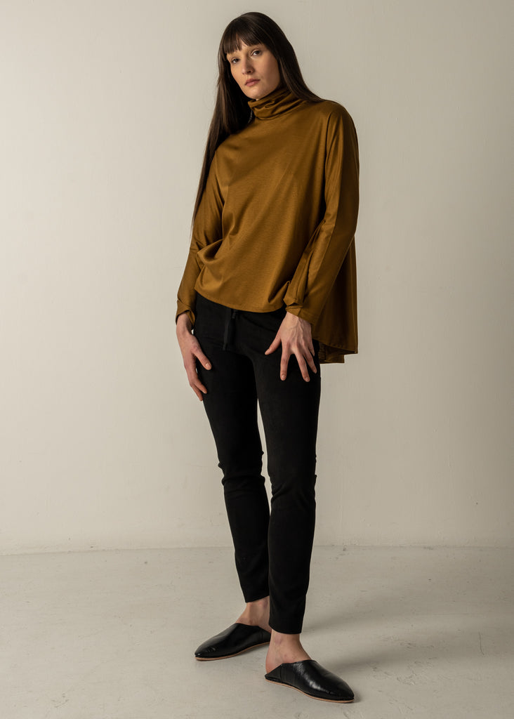 ELYSE FLAIR HIGH NECK TOP / RAYON PREMIUM ORGANIC COTTON INTERLOCK - C9