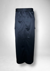 34 KHLOE LONG CARGO SKIRT / SILKY SATIN JERSEY -C11