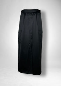 34 KHLOE LONG CARGO SKIRT / SILKY SATIN JERSEY -C11