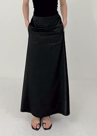 36 JENIFFER FLAIR SKIRT / SILKY SATIN JERSEY - C10