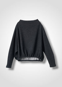 36 KORA BOTTLE NECK TOP / DOUBLE FACE RIB JERSEY - C15