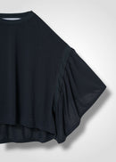 36 LAURA GATHERED SLV TOP / RECYCLED PE JERSEY - C14