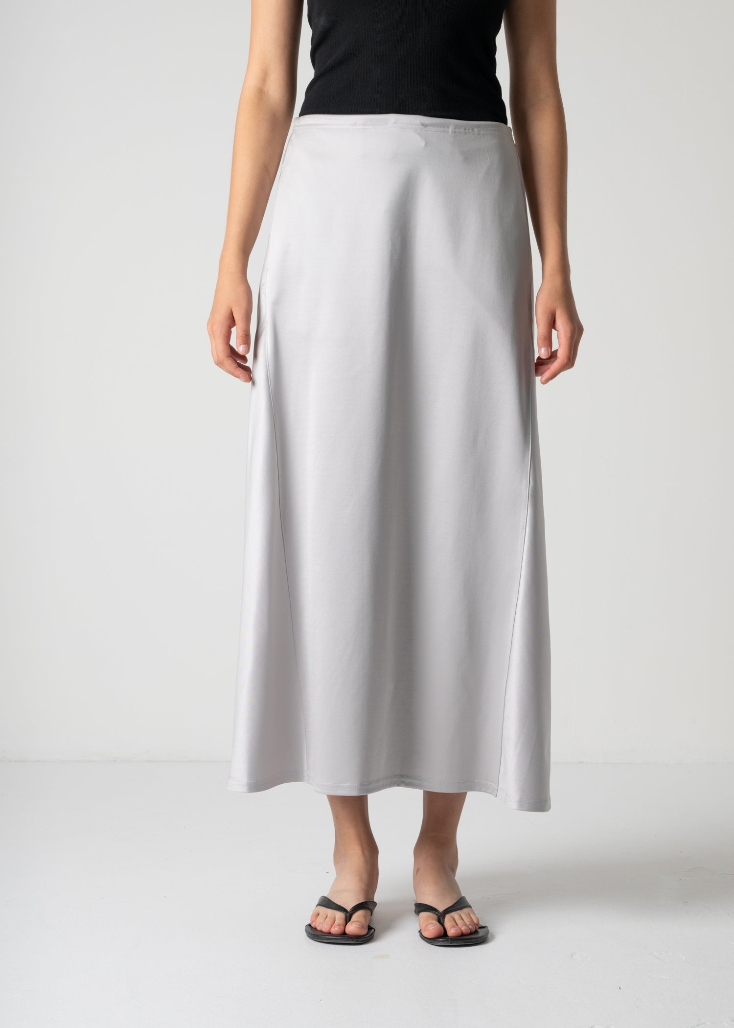 37 JENIFFER FLAIR SKIRT / SILKY SATIN JERSEY - C12