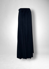 37 KAMILLE PLEATS WRAP SKIRT / MICRO VELOUR TWILL - C11