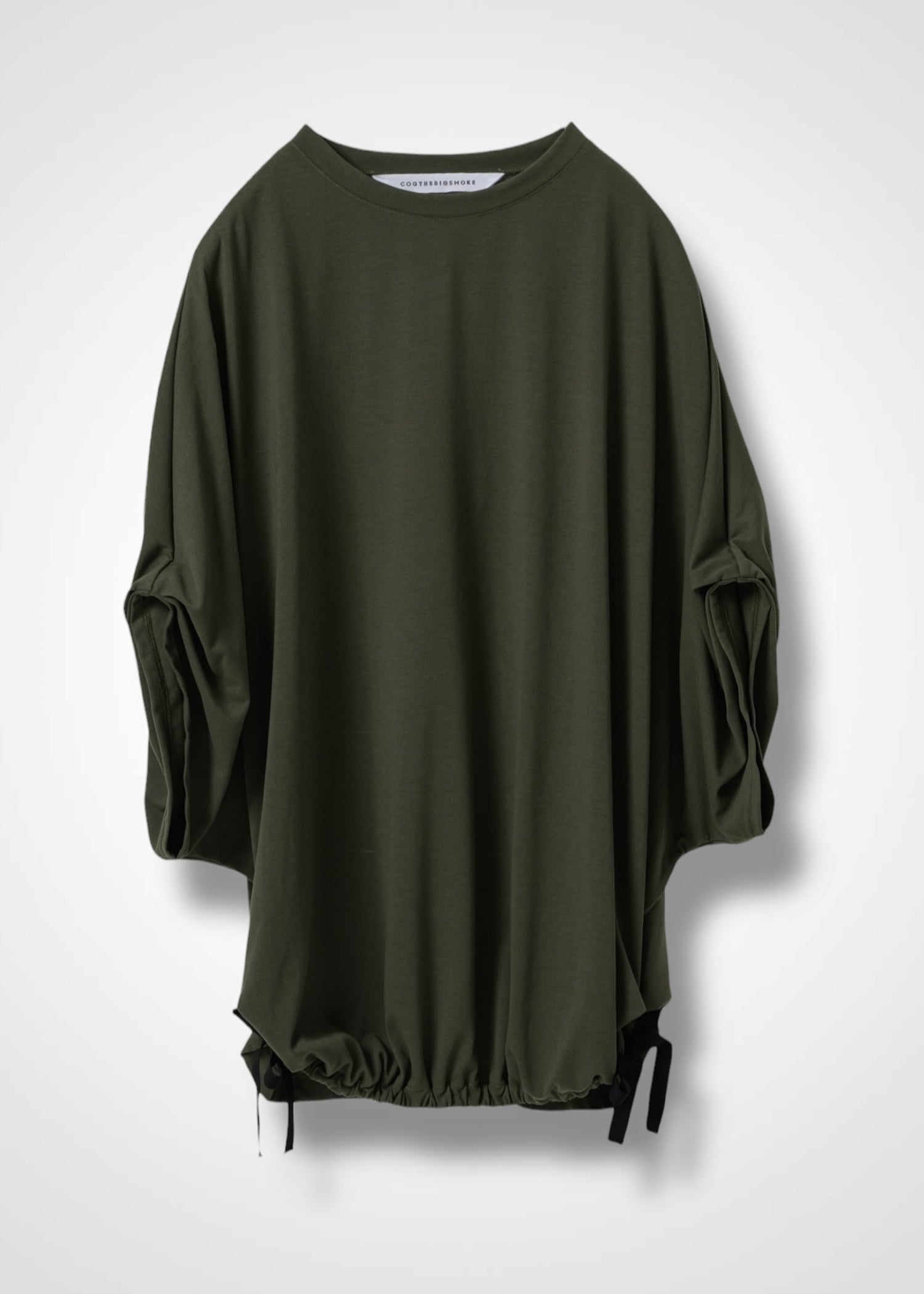 37 NARIAH TUCKED SLEEVE TOP / RECYCLED PE JERSEY - C14