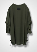 37 NARIAH TUCKED SLEEVE TOP / RECYCLED PE JERSEY - C14