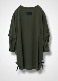 37 NARIAH TUCKED SLEEVE TOP / RECYCLED PE JERSEY - C14