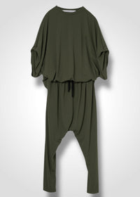 38 NUBIA TUCKED SLEEVE JUMPSUIT / RECYCLED PE JERSEY - C14
