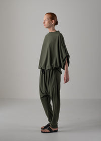 38 NUBIA TUCKED SLEEVE JUMPSUIT / RECYCLED PE JERSEY - C14
