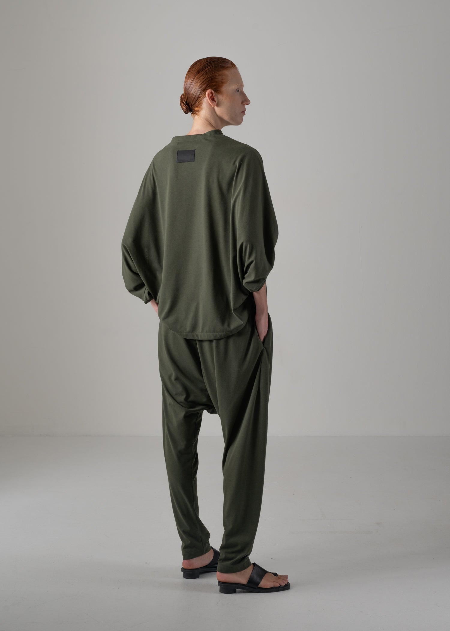 38 NUBIA TUCKED SLEEVE JUMPSUIT / RECYCLED PE JERSEY - C14