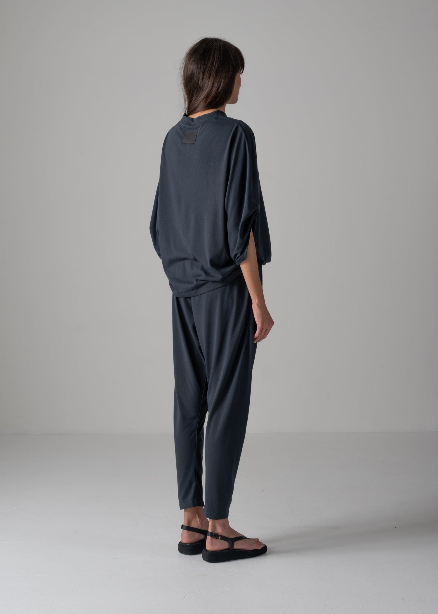 cogthebigsmoke kettle jumpsuit ジャンプスーツ 紺 NUBIA TUCKED SLEEVE JUMPSUIT, クルーネックジャンプスーツ, Made in