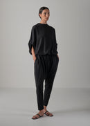 38 NUBIA TUCKED SLEEVE JUMPSUIT / RECYCLED PE JERSEY - C14