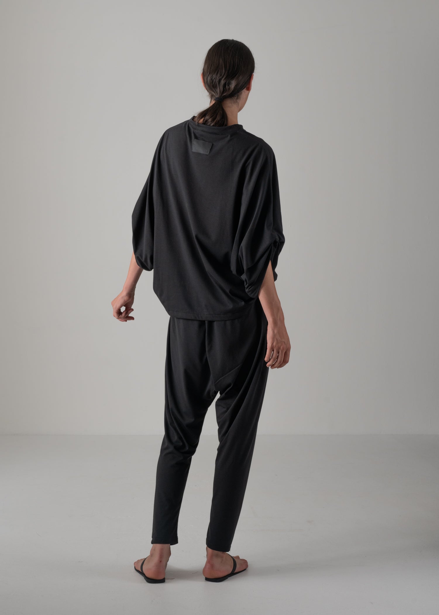 38 NUBIA TUCKED SLEEVE JUMPSUIT / RECYCLED PE JERSEY - C14