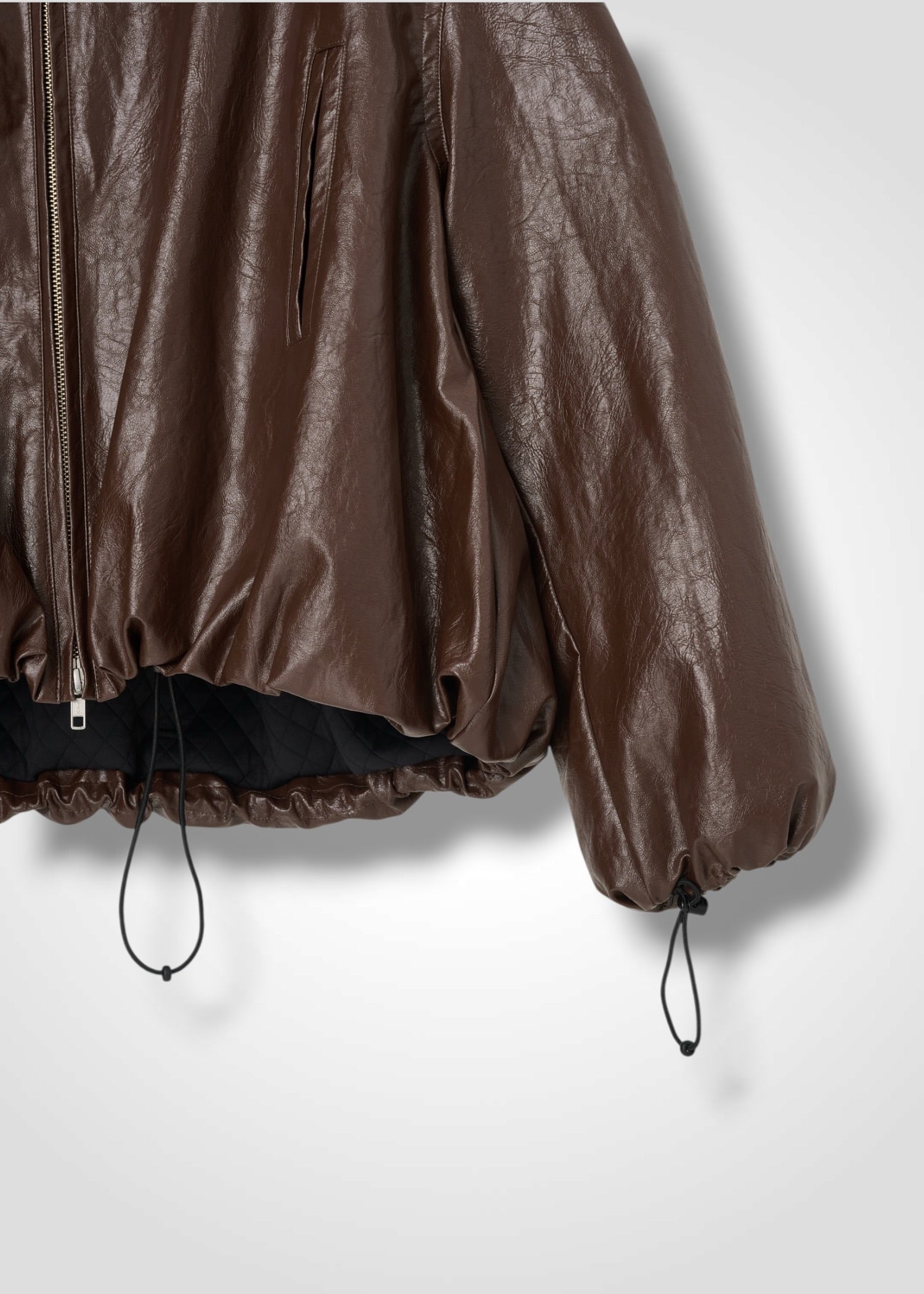38 ODYSSEY ZIP UP BLOUSON / VINTAGE-LOOK ITALIAN VEGAN LEATHER - C15