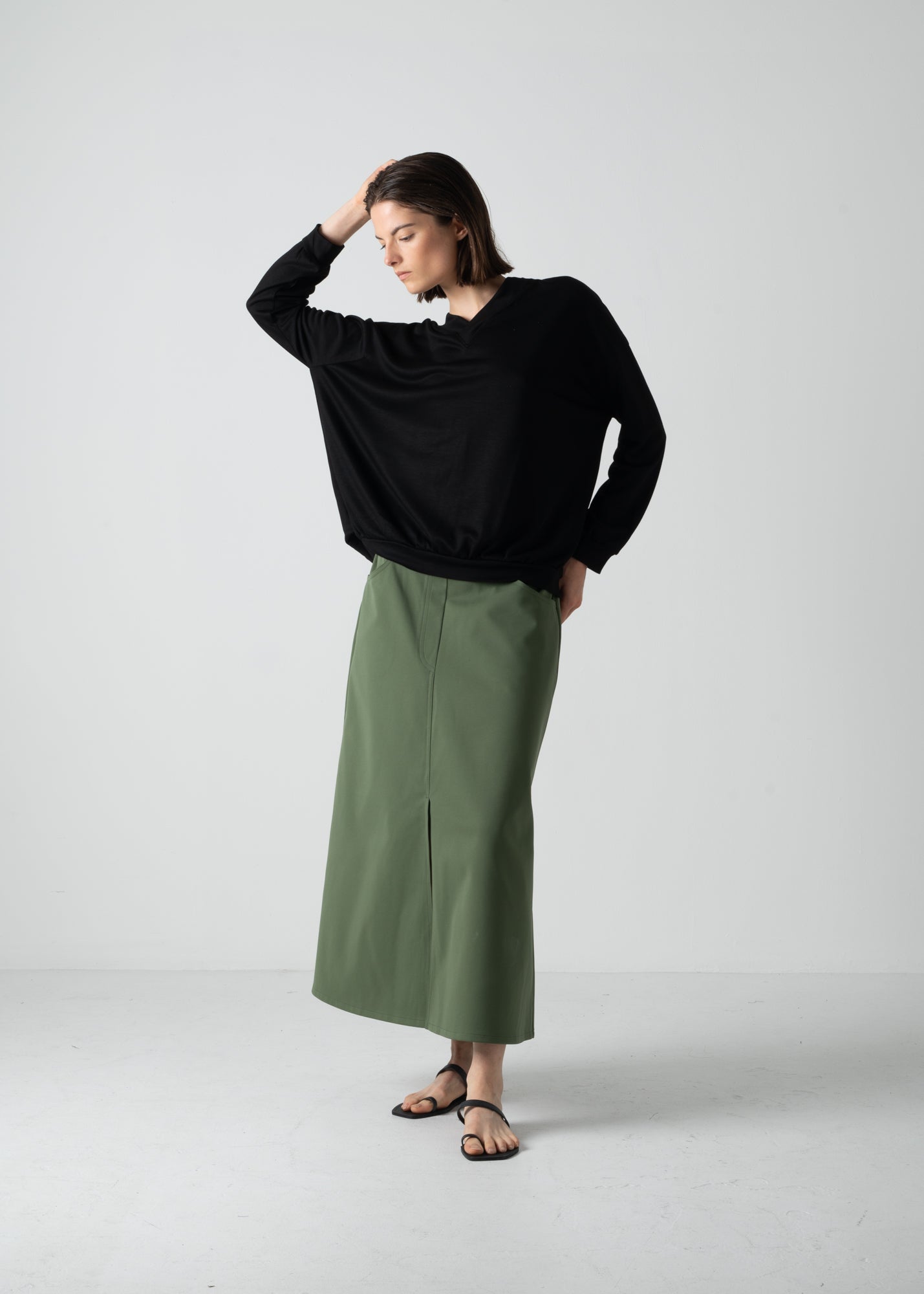 トップス cogthebigsmoke JENNY V-NECK TOP black cogthebigsmoke JENNY V-NECK TOP black