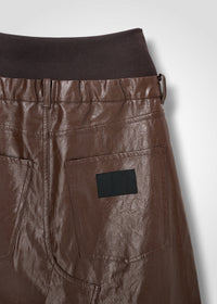 39 OAKLEY SKIRT / VINTAGE-LOOK ITALIAN VEGAN LEATHER - C15