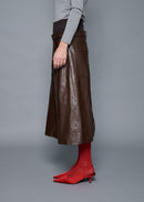 39 OAKLEY SKIRT / VINTAGE-LOOK ITALIAN VEGAN LEATHER - C15